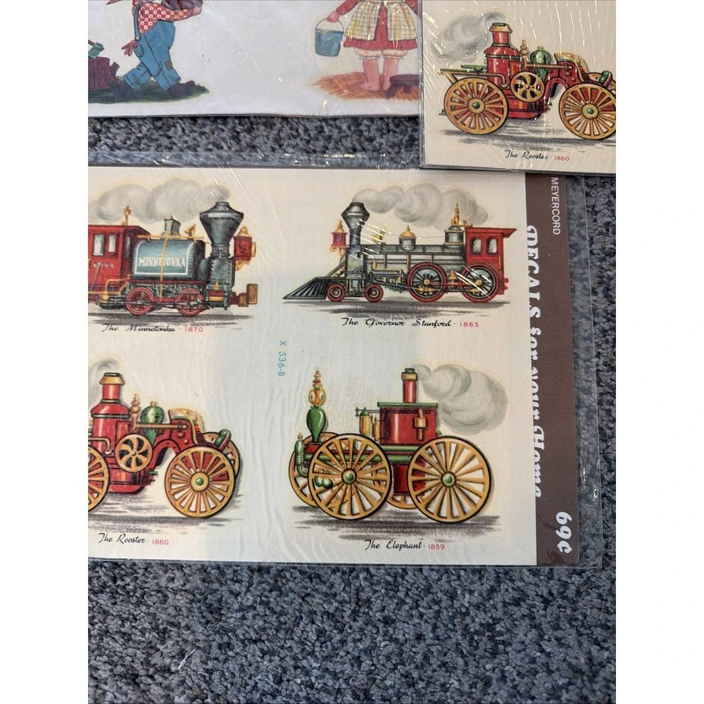 Vintage Meyercord Decals For Arts And Crafts Lot Of 7 Sheets 1960's